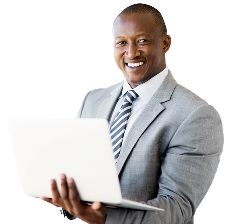 IT person with a laptop