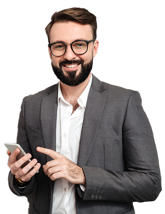 A businessman with phone