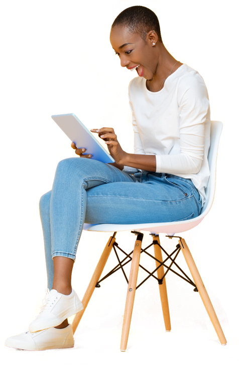 womanChairTablet