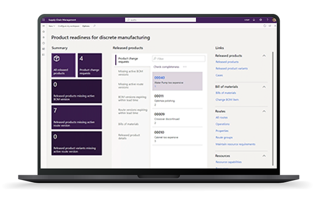 Microsoft 365 Dynamics Supply Chain Management Screenshot
