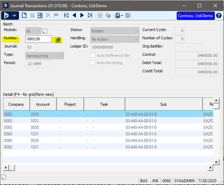 Journal Transactions