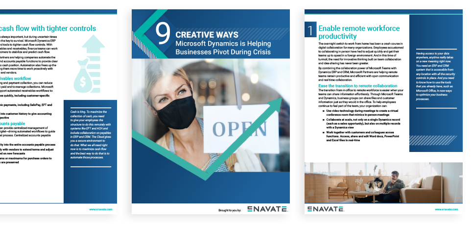 Ebook 9 Creative Ways Microsoft Dynamics is Helping Businesses Pivot During Crisis