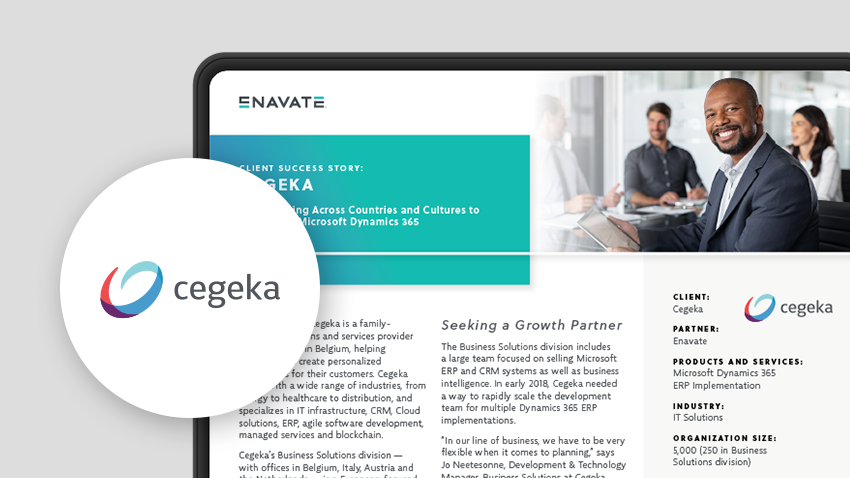 Cegeka: Collaborating across Countries and Cultures to implement Microsoft Dynamics 365